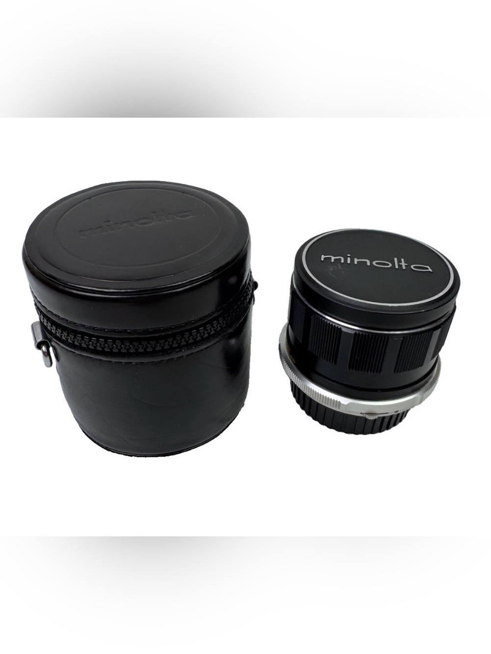 Minolta MC W.ROKKOR-HG 35mm f/2.8  Manual Lens With Original Leather Case & Cap
